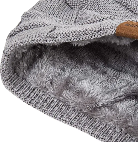 Miniatura 3 de REDESS Gorro para hombre y mujer, gorro de invierno cálido, gorro de punto holgado grueso