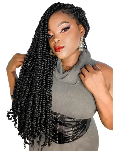 Miniatura 42 de BOHOBABE Cabello de Ganchillo Pre-retorcido Passion Twist de 14 Pulgadas Cabello Corto Ombré Gris Pre-enrollado de Ganchillo Passion Twist para Gris