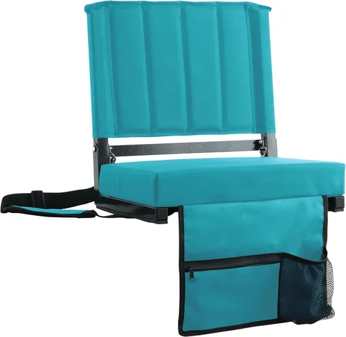 Miniatura 10 de SPORT BEATS Stadium Seats with Back Support Bleacher Chairs with Back and Cushion Thick Padded Bleacher Seats Includes Shoulder Strap