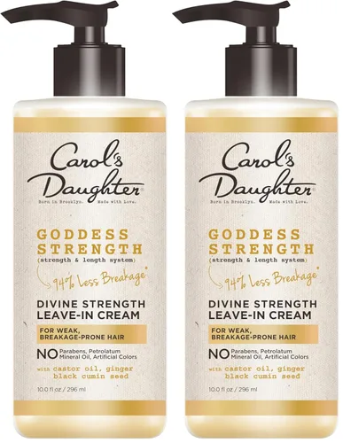 Miniatura 13 de Carol's Daughter Goddess Strength - Crema acondicionador sin enjuague, 10 onzas líquidas, fortalecedora e hidratante para cabello ondulado y rizado