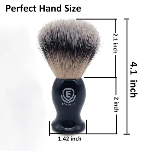 Miniatura 3 de Brochas de Afeitar de Lujo para Hombres de Echolly - Brochas de Afeitar de Cerdas Super Fuertes sin Desprendimiento para Hombres - Mango de Acrílico