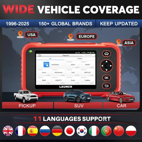 Miniatura 5 de LAUNCH Escáner OBD2 CRP123I V2.0, herramienta de escaneo de actualización de por vida 2026, sistema Muilti con 7 reajustes de aceite/calibración