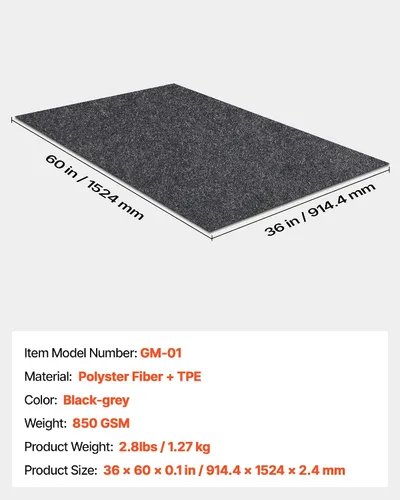 Miniatura 9 de VEVOR Tapete para Piso de Garaje, 3'x5' Tapete para Derrames de Aceite, Tapete para Piso de Garaje Debajo del Automóvil, Duradero, Reutilizable