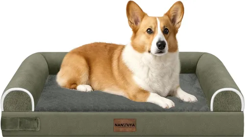 Miniatura 137 de Cama ortopédica lavable para perros medianos y grandes: cama con cojines de apoyo para perros medianos y grandes, cama impermeable de espuma tipo
