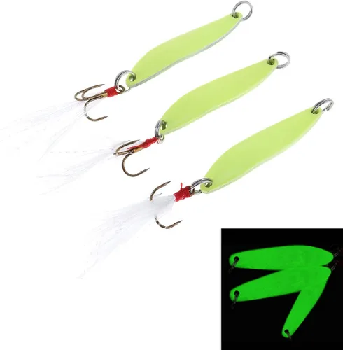 Miniatura 3 de Metal Jigs & Glow Jigging Spoons - Cebos duros luminosos para señuelos giratorios
