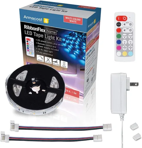 Miniatura 20 de Armacost Lighting Kit de luz en cinta LED regulable para AC del hogar, blanco cálido suave (1.5M) 424502 2700K blanco cálido 5 m