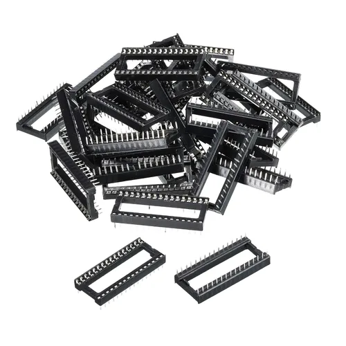 MECCANIXITY DIP IC Chip Adaptador de zócalo Plano Pin 32P 0.100 in Paso 0.591 in IC Socket para placa PCB, paquete de 30