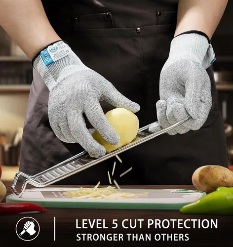 Miniatura 6 de JDL ANSI A6 - Guantes resistentes a cortes para mujer, grado alimenticio, protección de cuchillos, manejo de vidrio, comodidad superior y ligeros