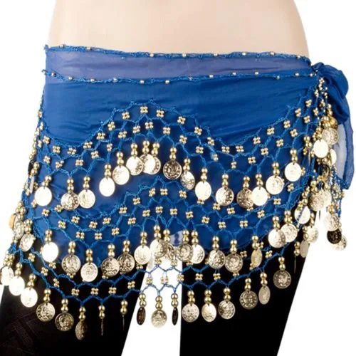 Miniatura 8 de Bellylady Gold Coins - Bufanda de cadera para danza del vientre, cinturón de baile al por mayor y pulsera gitana