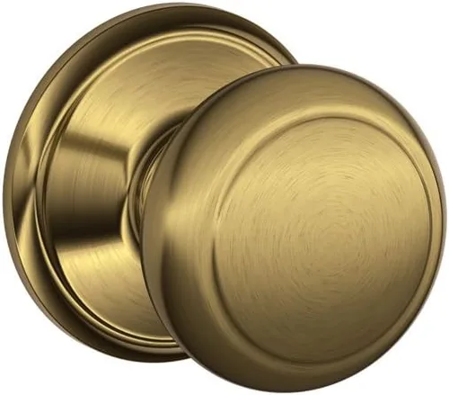 Miniatura 55 de Schlage F10 AND 716 ADD - Pomo Andover con moldura Addison, cerradura de paso para pasillos y armarios, bronce envejecido