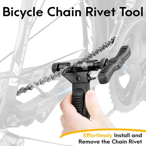 Miniatura 4 de BikeHand - Comprobador de desgaste de cadena de bicicleta para bicicleta, alicates de eslabones maestros rápidos y herramienta de remache