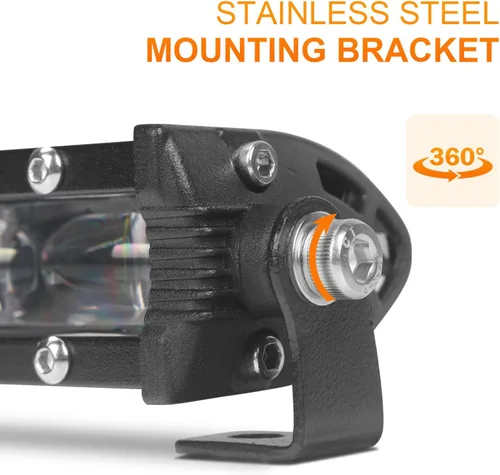 Miniatura 6 de Luces todoterreno de una sola fila de 32 pulgadas, barra de luz LED delgada 6D, reflectores de luz LED para conducción, para camión, automóvil