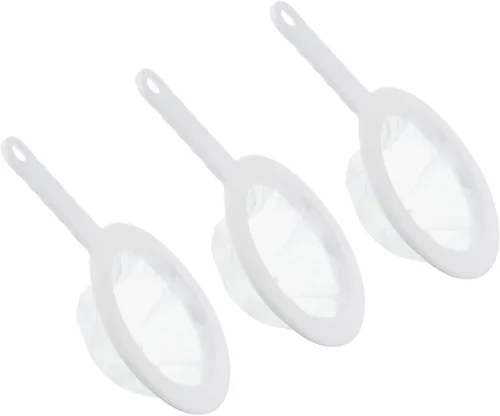 Miniatura 10 de PATIKIL Colador de filtro de alimentos de 9 x 6 pulgadas, paquete de 3 filtros de malla de malla de 80 filtros de malla fina con mango para filtro