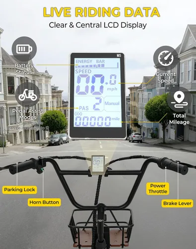 Miniatura 8 de Skeri Triciclo eléctrico, triciclo eléctrico de 1000 W para adultos, bicicleta eléctrica plegable de 3 ruedas de 20 pulgadas, triciclo E con batería
