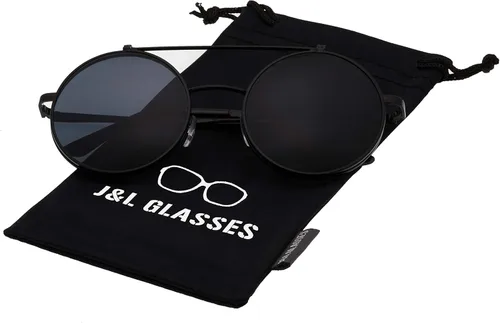 Miniatura 5 de J&L Glasses Gafas de sol redondas retro abatibles Seampunk