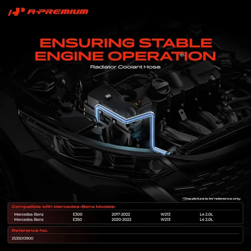 Miniatura 2 de A-Premium Depósito de expansión a manguera de refrigerante de radiador compatible con Mercedes-Benz W213 Series E300 2017-2022, E350 2020-2022, 2.0L