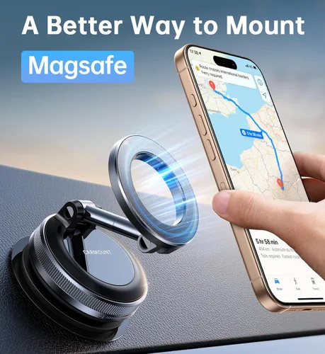 Miniatura 6 de para Soporte de Coche Magsafe carmount 2.0 Soporte Magnético para Teléfono【Soporte Flexible】Soporte de Teléfono para Coche al Vacío【Succión de 98+