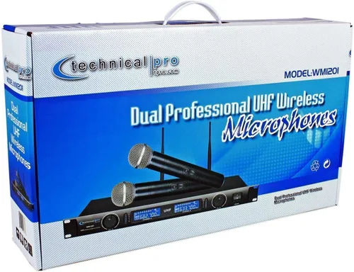 Miniatura 6 de Technical Pro WM1201 Sistema de micrófono inalámbrico dual UHF profesional de 2 canales