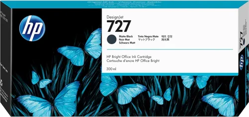 HP Cartucho de tinta de alto rendimiento negro mate 727, C1Q12A