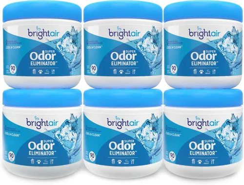 Miniatura 11 de Bright Air 14 oz. Super eliminador de olores, para espacios medianos, aroma a mandarina y limón fresco, caja de 6, ambientador, aceites esenciales