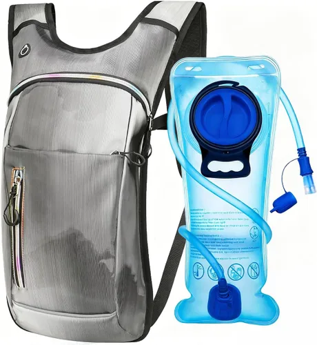 Miniatura 9 de Mochila de hidratación, mochila de agua con cámara de 2L, mochila de hidratación para raves, esencial para festivales, senderismo, ciclismo