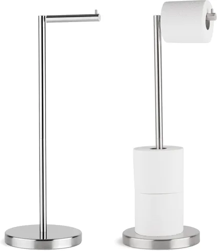 Miniatura 16 de Marmolux Acc - Soporte de Papel Higiénico de Pie 1 pieza - Almacenamiento de Baño para 4 Rollos de Pañuelos Soporte Moderno de Papel Higiénico