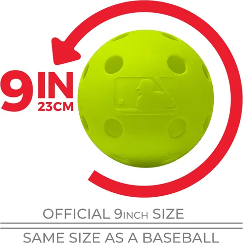 Miniatura 7 de MLB Indestruct-A-Ball - Pelotas de entrenamiento ópticas (paquete de 8), 9 pulgadas, color amarillo
