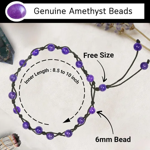 Miniatura 63 de Amazing Gemstone Crystal Anklet Ankle Bracelets for Women - Waterproof Beaded Healing Crystal Anklets, Plus Size Chakra Gemstone Bead Anklet