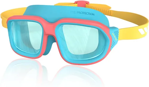 Gafas de natación, antivaho anti-UV, amplia visión y sin fugas, gafas de natación cómodas para edades de 6 a 14 años