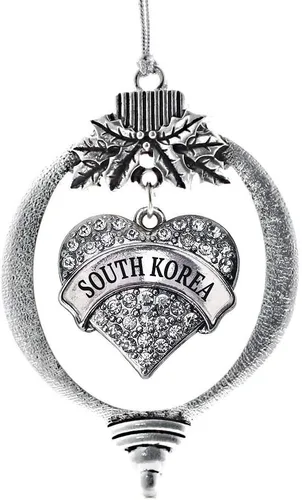 Miniatura 190 de Inspired Silver Adornos festivos de dije de corazón pave de plata con circonitas cúbicas