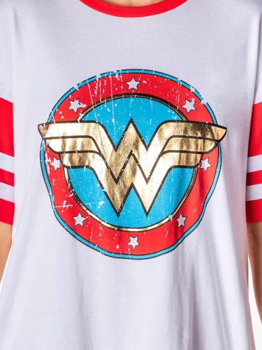 Miniatura 3 de INTIMO DC Comics - Camisón de pijama para mujer con logotipo clásico para mujer, Blanco