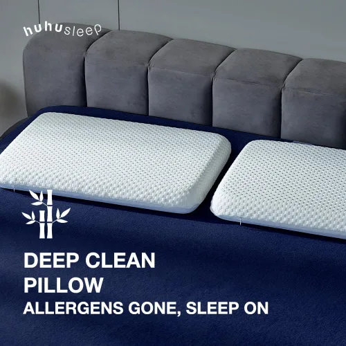 Miniatura 9 de Almohada fina de espuma viscoelástica para personas que duermen boca abajo, tamaño King de 1.75 pulgadas, de perfil bajo, para dormir, almohada