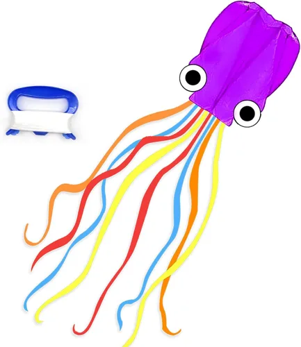 Miniatura 11 de Mint's Colorful Life Octopus Kite for Kids and Adults, Large 3D Software Octopus Kites with Long Tails, Huge Easy Flyer Kites for Beach Trip Family