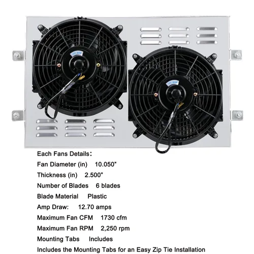 Miniatura 4 de Relé de ventilador de aluminio de 3 filas para Jeep Cherokee/Scrambler CJ5 CJ6 CJ7 J10 J20 1974 1976 1977 1978 79 80 81 82 83 84 85 86 Radiador de 3
