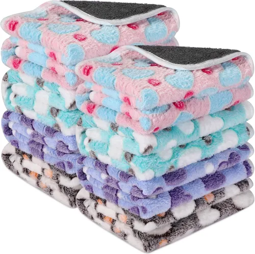 Miniatura 13 de Tudomro 8 Piezas Mantas Absorbentes y Lavables para Conejillo de Indias, Ropa de Cama de Vellón Animal, Forros para Jaula, Impermeables