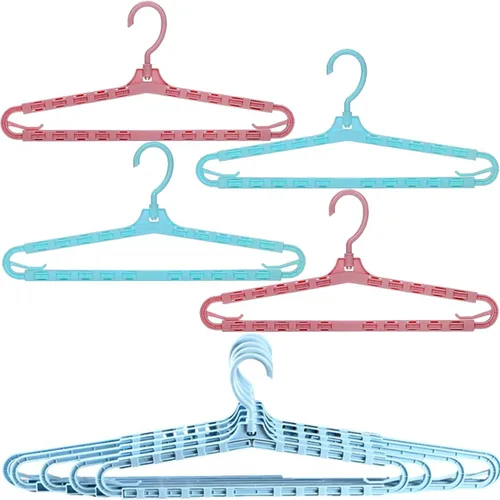 Foshine Paquete de 4 perchas extra grandes grandes para colgar ropa con hombros ajustables de 16.4 a 27.2 pulgadas, perchas resistentes para polos