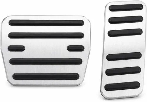 Miniatura 34 de Cubiertas de pedal de acelerador de gas de aleación de aluminio, accesorios interiores antideslizantes sin perforación, pedal de freno Pastillas