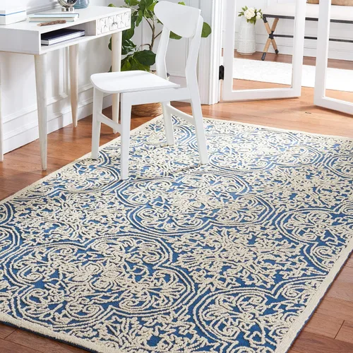 Miniatura 20 de SAFAVIEH Trace Collection - Alfombra decorativa de 2 x 3 pies, color marfil, lana hecha a mano, ideal para zonas de alto tráfico en entrada, sala