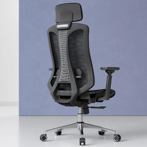 Miniatura 9 de Logicfox Silla de oficina ergonómica para largas horas – Soporte lumbar avanzado, reposabrazos y reposacabezas ajustables 3D, silla de malla