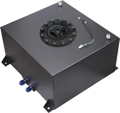 Miniatura 8 de Celda de combustible de aluminio pulido de 2.5 galones con sensor de nivel de tapa negro