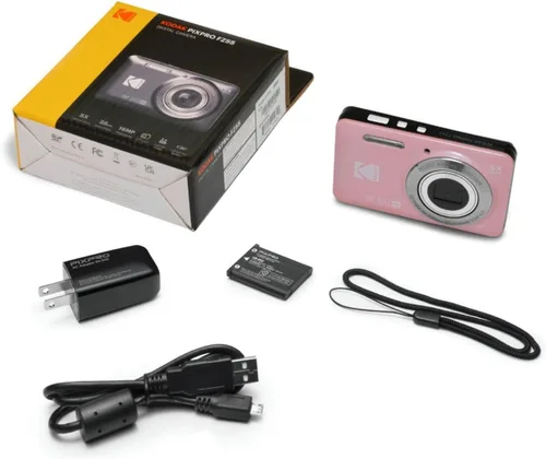 Miniatura 9 de Kodak PixPro Friendly Zoom FZ55 cámara digital Full HD 1080p de 16 MP con zoom óptico 5X para vlogging (Rosa Pastel)