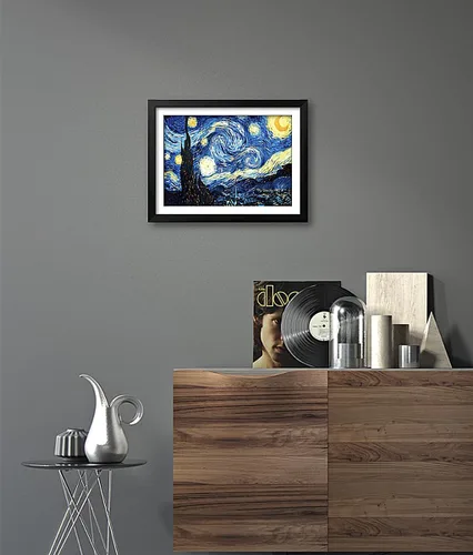 Miniatura 2 de NIHO-JIUMA Van Gogh Noche Estrellada Kits de Pintura de Diamantes 5D, Arte de Diamantes DIY de Perforación Completa, Regalo para Adultos