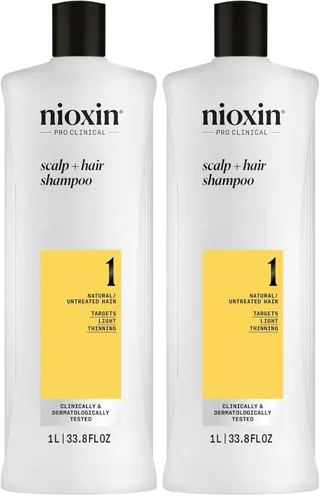 Miniatura 13 de Nioxin Sistema de engrosamiento del cuero cabelludo + cabello, 1 champú, para cabello natural o sin tratar con ligero adelgazamiento