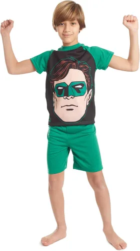 Miniatura 2 de DC Comics Justice League Batman Green Lantern Superman Raglan Pijama Conjunto corto