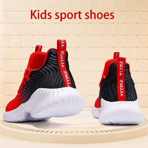 Miniatura 6 de VITUOFLY - Tenis de entrenamiento, para interiores y exteriores, con malla, para correr y fitness, livianos, deportivos, para niños pequeños