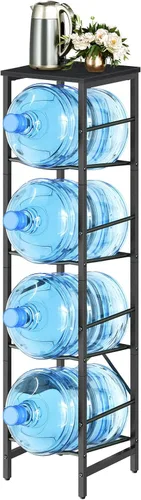 Miniatura 7 de HOOBRO Soporte para garrafones de agua, soporte para botellas de agua, estante para garrafones de agua de 5 galones, estante de almacenamiento