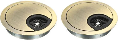Miniatura 11 de uxcell Cubierta de agujero para cable, 2 pulgadas/1.969 in, aleación de zinc, para cable de escritorio, ojales para oficina, PC, organizador
