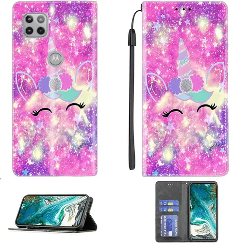 Miniatura 309 de Funda para Moto One Zoom compatible con Motorola One Zoom Phone Case Flip Stand Cover Magnetic Close YHD
