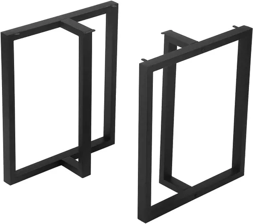 Miniatura 21 de MBQQ Patas para muebles de 15.7" de altura 17.7" de ancho, tubo cuadrado rústico decorativo, patas de mesa de metal resistente, patas de escritorio