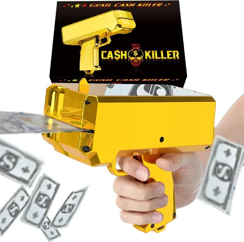 Miniatura 9 de Gusil Pistola de dinero, cañón de efectivo, facturas de cañón, pistola de juguete de lluvia, pistola de efectivo de mano para películas